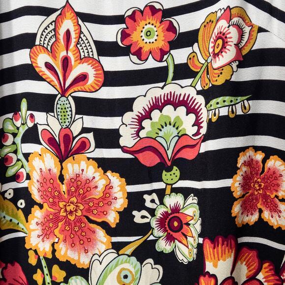 Desigual Women’s Dress M Boho Statement Floral Mixed Print Eclectic Streetwear - Picture 4 of 11